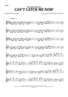 can't catch me now violin sheet music What if the violin's melody became an instrument of escape?