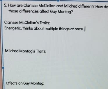 how do mildred and guy view the books differently? the influence of their past experiences on their interpretations.