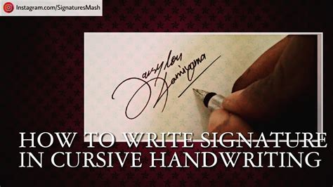 how to write signature in cursive and why the shape of your signature matters